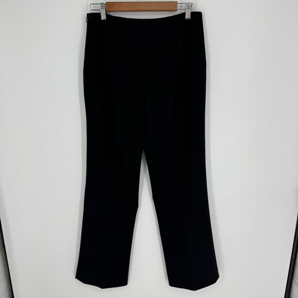 Ralph Lauren Black Wool Pants Size 10 Side Zip Trousers - Picture 2 of 8